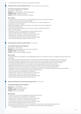 Jeddah, Job Seekers, Testing And Commissioning Electrical Engineer With Transferable Ahqama