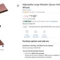 SAR 80,  Adjustable Large Wooden Quran Holder Stand With Wheels