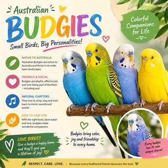 Riyadh, Pet Supplies, SAR 90,  Colorful Budgies Birds