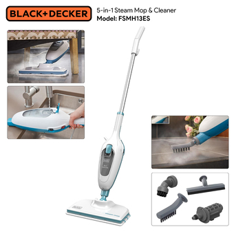 Manama, Appliances, BHD 25,  Black & Decker 5in1 Steam Mop 1300w White FSMH13E5