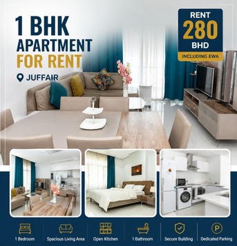 Manama, Apartments, Flats, Houses & Villas, BHD 280/month,  1 BR,  80 Sq. Meter,  Fullfy Furnished Apartment For Rent