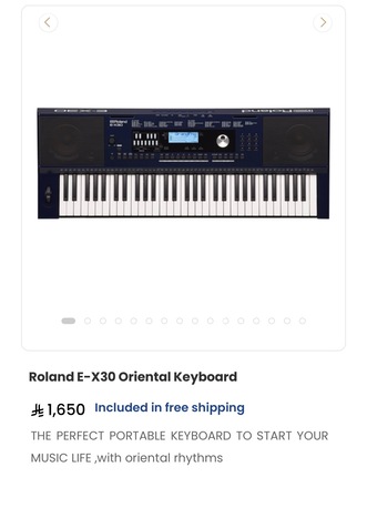 Riyadh, Musical Instruments, SAR 1000,  Roland Arranger Keyboard E-X30