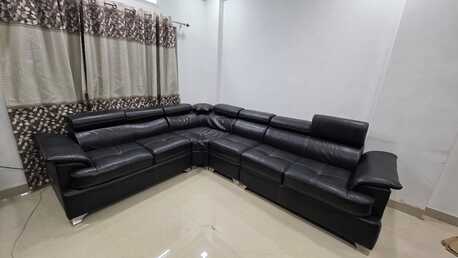 Hyderabad, Furniture, INR 370000,  L-Type Leather 6 Seater Sofa Neat And Clean