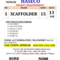 URGENT REQUIRDMENT SCAFFOLDER IN ONE SPONSOR