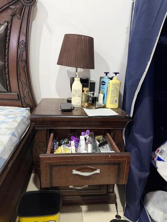 Dammam, Furniture, SAR 800,  King Size Bed Spring Mattress With Side Tables & Lamps For Sale