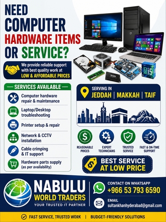 Al Nahda, Computer, ???? NEED COMPUTER HARDWARE ITEMS OR IT SERVICES? ????