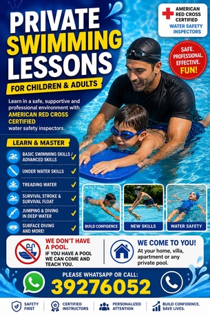 Manama, Lessons Offered, Private Swimming Lessons For Children And Adults