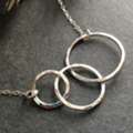 Silver Circle Necklace By Minerals Rock Studio