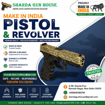 New Delhi, Sporting Goods, Make In India Pistol And Revolver By Sharda Gun House