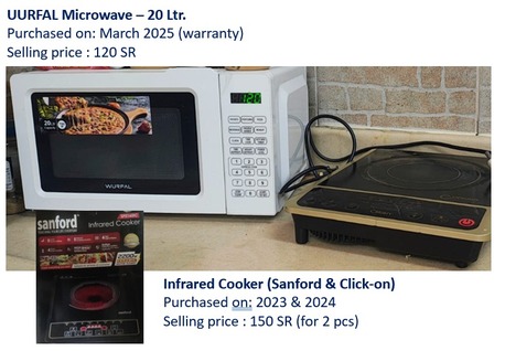 Dammam, Household Items, Household Items - Refrigerator, Washing Machine, AC, Microwave Oven, Gas Stove & Cylinder