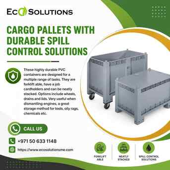 Dubai, Business, Cargo Pallets With Durable Spill Control Solutions