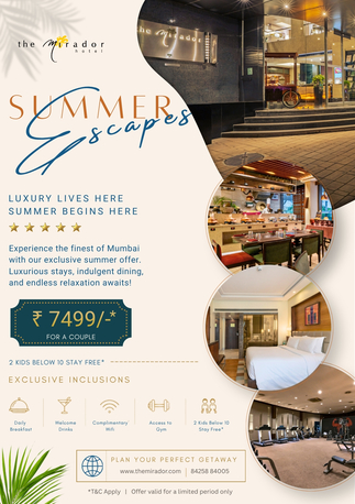 Mumbai, Travel, Exclusive Summer Hotel Offers In Mumbai For Relaxing Family Stays | The Mirador