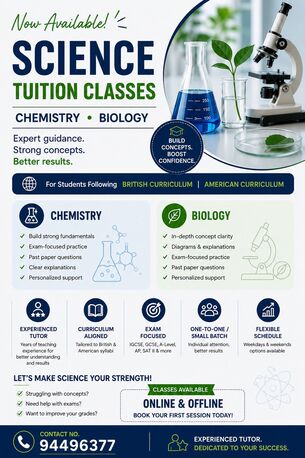 Kuwait City, Lessons Offered, Experience Biology, Chemistry And Biotechnolgy Tutor Available