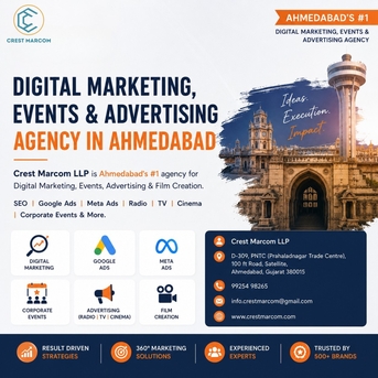 Ahmedabad, Marketing, Best Digital Marketing, Events & Advertising Agency In Ahmedabad | Crest Marcom