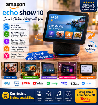 Al Sulaymaniyyah, Electronics, SAR 450,  Amazon Echo Show 10 (white)