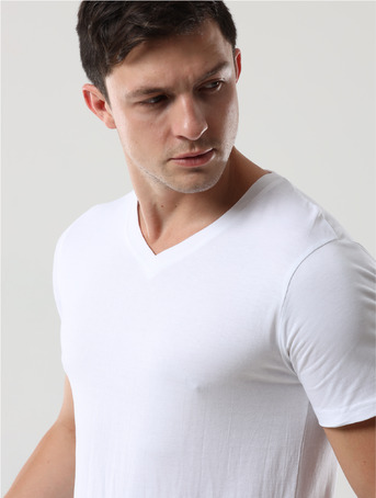 Bangalore, Wholesale Products, Basics Men Regular Fit V- Neck T-Shirt | 100% Cotton