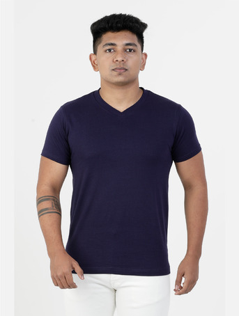 Bangalore, Wholesale Products, Basics Men Regular Fit V- Neck T-Shirt | 100% Cotton