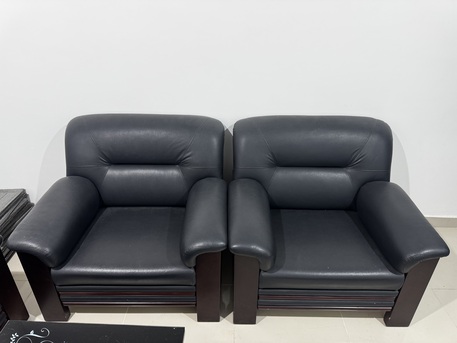 Al Wadi, Furniture, SAR 400,  2 Single Seater Leather Sofa