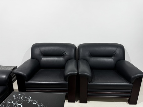 Al Wadi, Furniture, SAR 400,  2 Single Seater Leather Sofa
