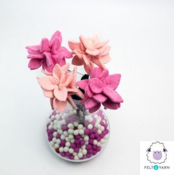 Kathmandu, Household Items, 60,  Bulk Handmade Felt Flowers For Wholesale &ndash; Roses, Sunflowers, Tulips & Succulents