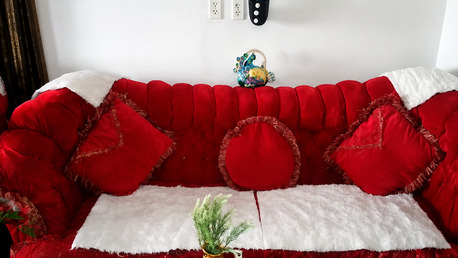 Dammam, Furniture, SAR 1,  Luxury Red Sofa Set With Royal Accent Chair