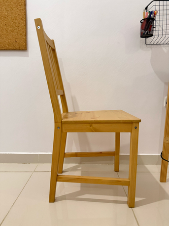 Jeddah, Furniture, SAR 100,  🪑 IKEA Wooden Chair &ndash; For Sale