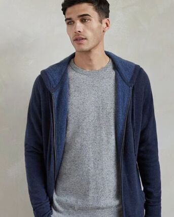 New York, Business, Cashmere Hoodie With Zipper Martha