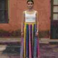INR 942,  Buy Women's Multicolor Flared Maxi Skirt Online