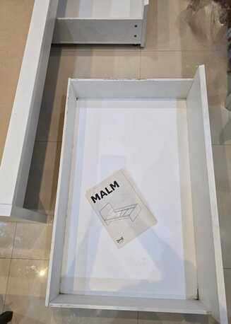 Ghirnatah, Furniture, SAR 0300,  IKEA Single Bed (with 2 Storage Drawers) & Cabinet, White