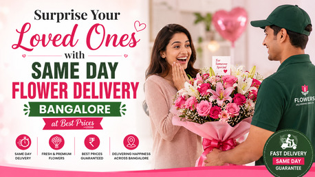 Bangalore, Delivery, Surprise Your Loved Ones With Same Day Flower Delivery Bangalore At Best Prices
