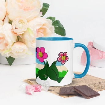 New York, Household Items, Flower Field Fantasy Mug With Color Inside