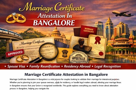 Bangalore, Legal, Marriage Certificate Attestation In Bangalore