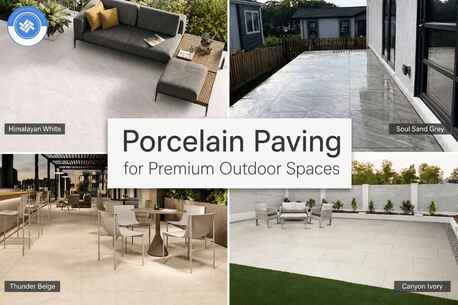 London, Farm & Garden, Premium Porcelain Paving For Modern Patios - East Yorkshire Stone