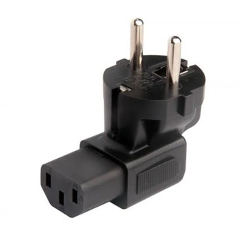 New York, Electronics, USD 3,  C13 To Europe Schuko CEE7 Angled Power Plug Adapter