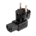 USD 3,  C13 To Europe Schuko CEE7 Angled Power Plug Adapter