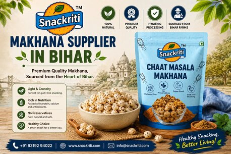 Mumbai, Food Delivery, Snackriti: Trusted Makhana Manufacturer In Bihar