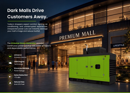 New Delhi, Machinery, Uninterrupted Power, Seamless Experience: Kirloskar Green Generator