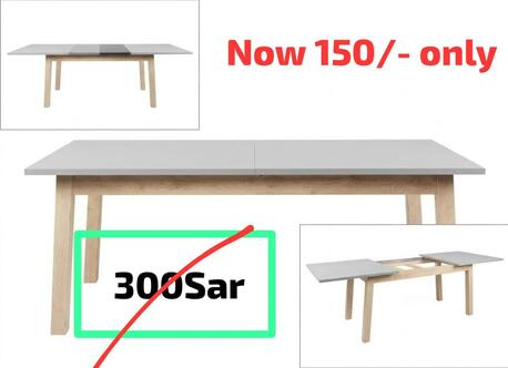 Al Rakah Al Shamaliyah, Furniture, SAR 150,  Extendable Table For Sale Immediate Pickup