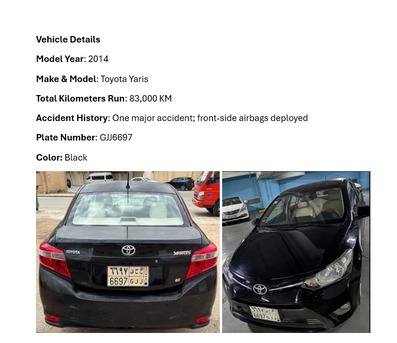 Riyadh, Vehicles, Cars & Trucks , SAR 23500,  Toyota Yaris,  2014,  Automatic,  83000 KM,
