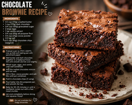 New York, Food, Chocolate Brownie Recipe