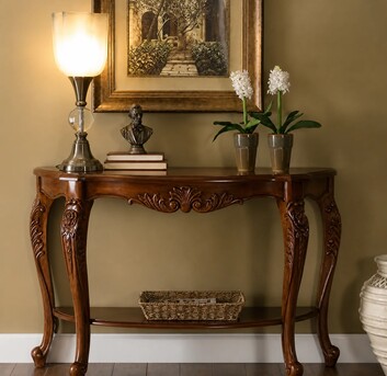 Jaipur, Furniture, INR 16999,  The Best Solid Wood Finishes For Half-Circle Console Tables
