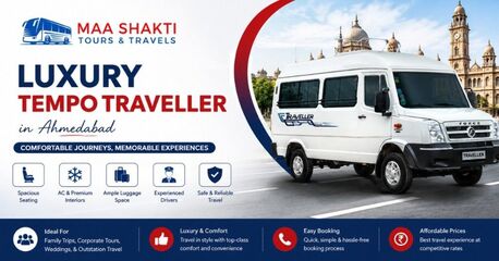 Gujarat, Travel, Luxury Tempo Traveller Ahmedabad For Family & Corporate Trips
