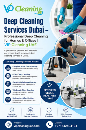 Dubai, Cleaning, Trusted Deep Cleaning Services Dubai For Homes & Offices, VIP Cleaning