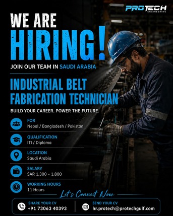 Dammam, Jobs, Ndustrial Belt Fabrication Technician