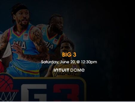 Los Angeles, Sports, Big 3 Basketball Tickets June 20th, 2026