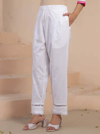 New Delhi, Clothing & Accessories, INR 2218,  Women Ikat Printed Pure Cotton Kurta With Trousers & Dupatta