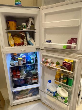 Riyadh, Appliances, SAR 400,  Geepas Double Door No-Frost Refrigerator 7.1 Cu. Ft 201 L White