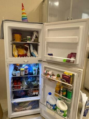 Riyadh, Appliances, SAR 400,  Geepas Double Door No-Frost Refrigerator 7.1 Cu. Ft 201 L White