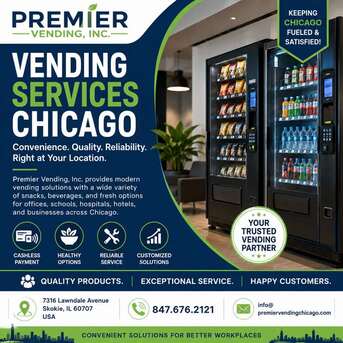 Chicago, Food & Drink, Reliable Vending Services Chicago For Offices, Schools & Businesses