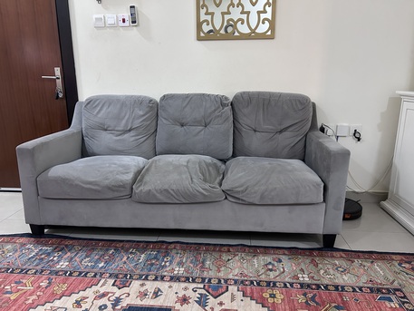Saar, Furniture, BHD 20,  Grey 3-Seater Sofa &ndash; Saar (Middle Seats Need Fixing)